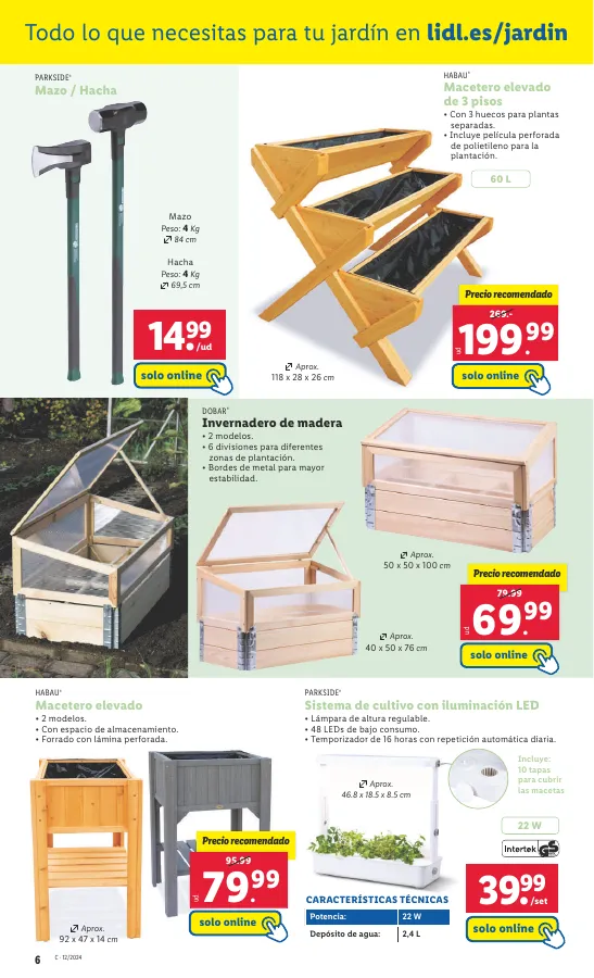 Número de página 6 del folleto promocional de la tienda Lidl - FOLLETO JARDÍN - fecha de vigencia: desde18.03 bis 30.04