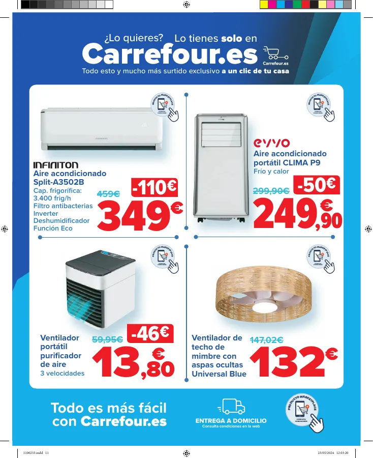 Número de página 11 del folleto promocional de la tienda Carrefour - CLIMATIZACIÓN - fecha de vigencia: desde06.06 bis 04.07