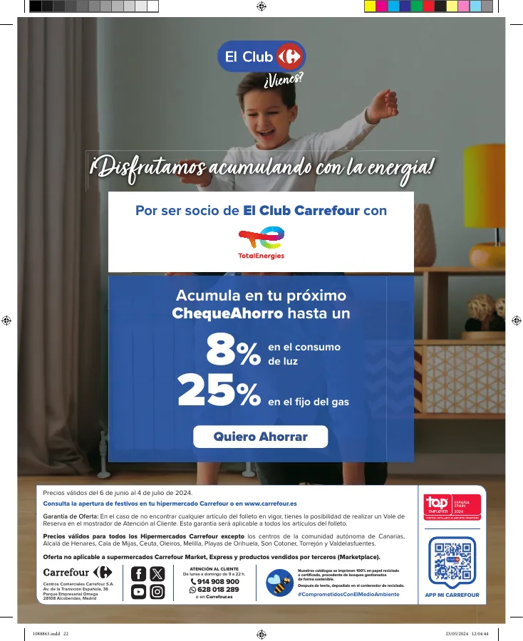 Número de página 22 del folleto promocional de la tienda Carrefour - CLIMATIZACIÓN - fecha de vigencia: desde06.06 bis 04.07