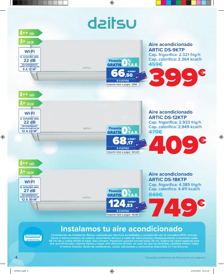 Número de página 4 del folleto promocional de la tienda Carrefour - CLIMATIZACIÓN - fecha de vigencia: desde06.06 bis 04.07