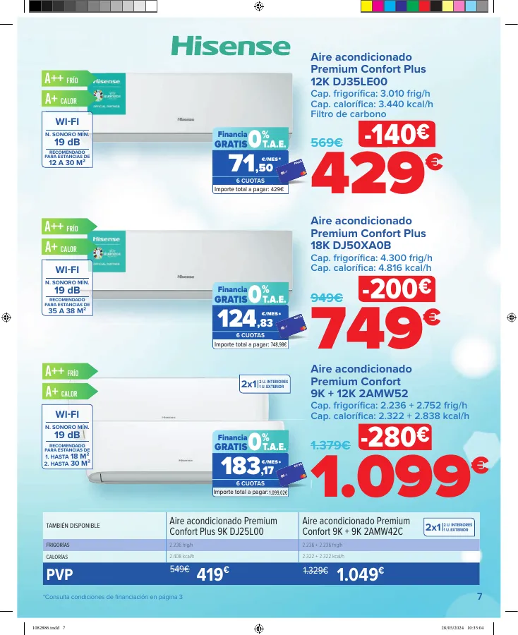 Número de página 7 del folleto promocional de la tienda Carrefour - CLIMATIZACIÓN - fecha de vigencia: desde06.06 bis 04.07