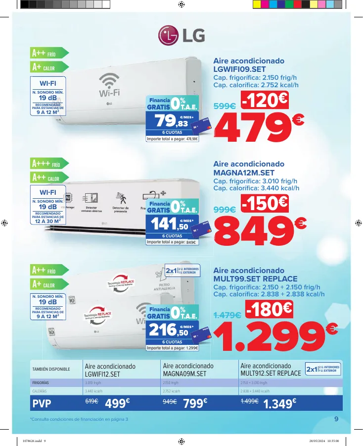 Número de página 9 del folleto promocional de la tienda Carrefour - CLIMATIZACIÓN - fecha de vigencia: desde06.06 bis 04.07