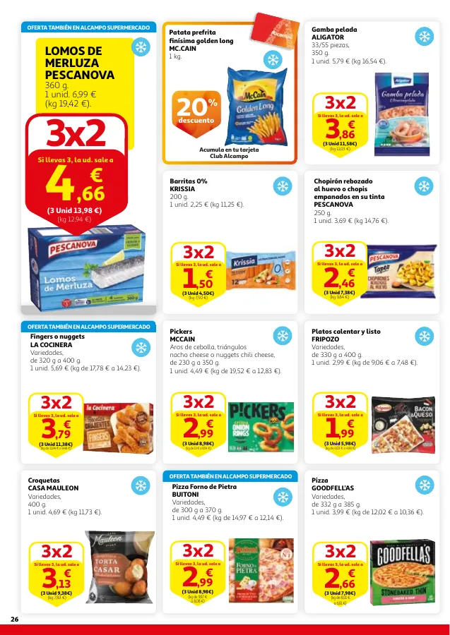 Número de página 26 del folleto promocional de la tienda Alcampo - 3x2 en una gran selección de producto... - fecha de vigencia: desde13.06 bis 26.06