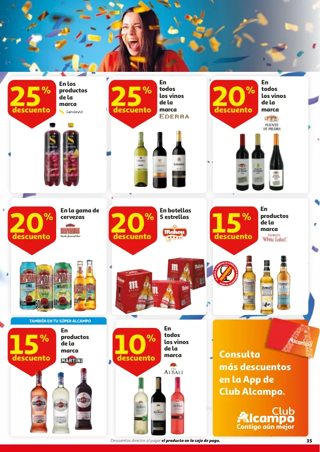 Número de página 35 del folleto promocional de la tienda Alcampo - 3x2 en una gran selección de producto... - fecha de vigencia: desde13.06 bis 26.06