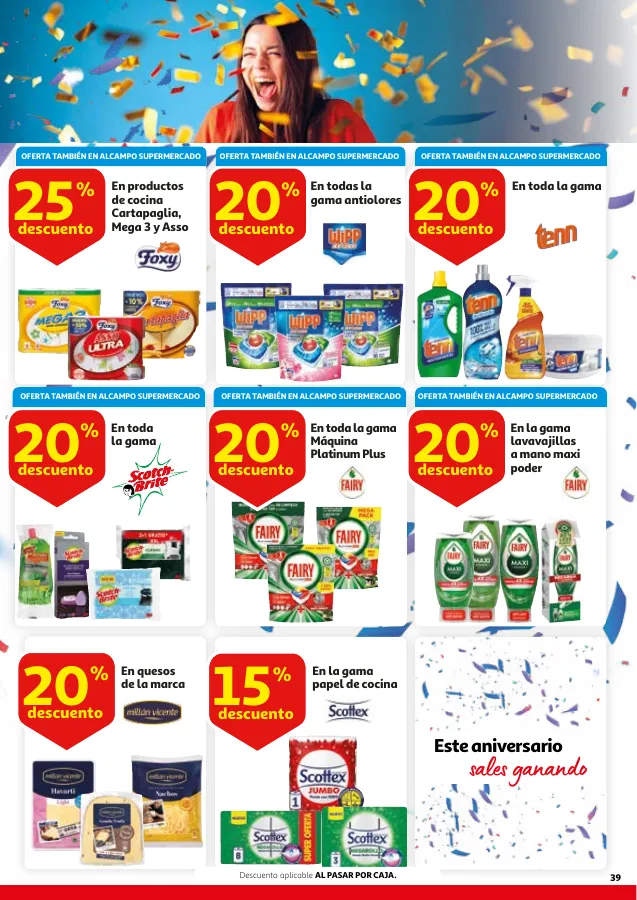 Número de página 38 del folleto promocional de la tienda Alcampo - 3x2 en una gran selección de producto... - fecha de vigencia: desde13.06 bis 26.06