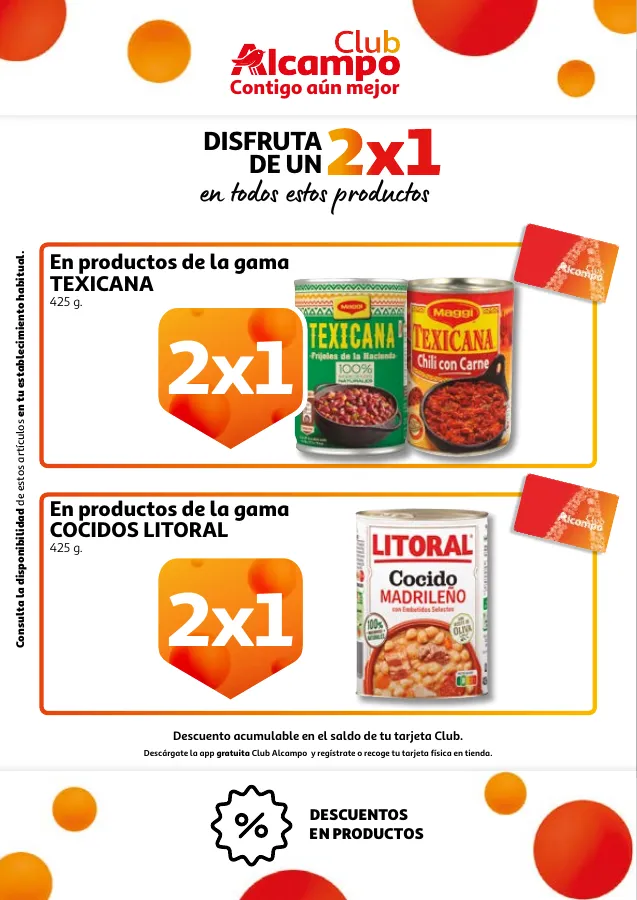 Número de página 7 del folleto promocional de la tienda Alcampo - Promociones Club Alcampo Contigo aún ... - fecha de vigencia: desde13.06 bis 26.06