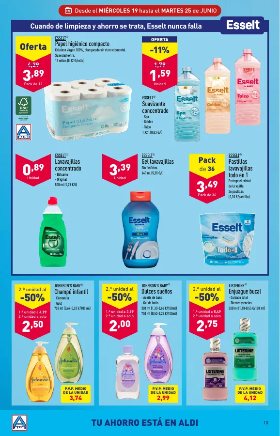 Número de página 10 del folleto promocional de la tienda Aldi - Folleto semanal Península - fecha de vigencia: desde19.06 bis 25.06