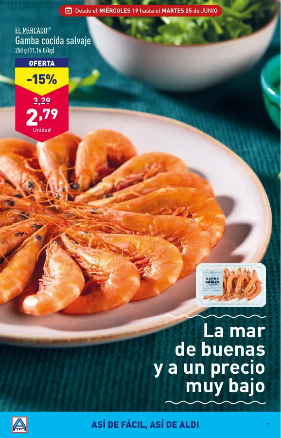 Número de página 7 del folleto promocional de la tienda Aldi - Folleto semanal Península - fecha de vigencia: desde19.06 bis 25.06