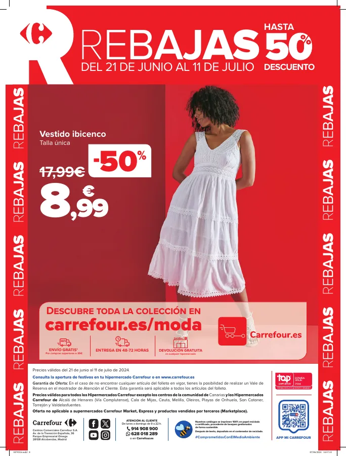 Número de página 8 del folleto promocional de la tienda Carrefour - REBAJAS - fecha de vigencia: desde21.06 bis 11.07