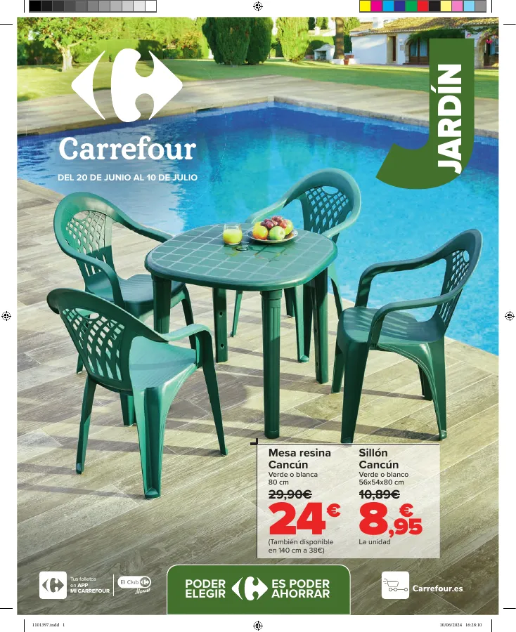 Número de página 1 del folleto promocional de la tienda Carrefour - JARDÍN - fecha de vigencia: desde20.06 bis 10.07