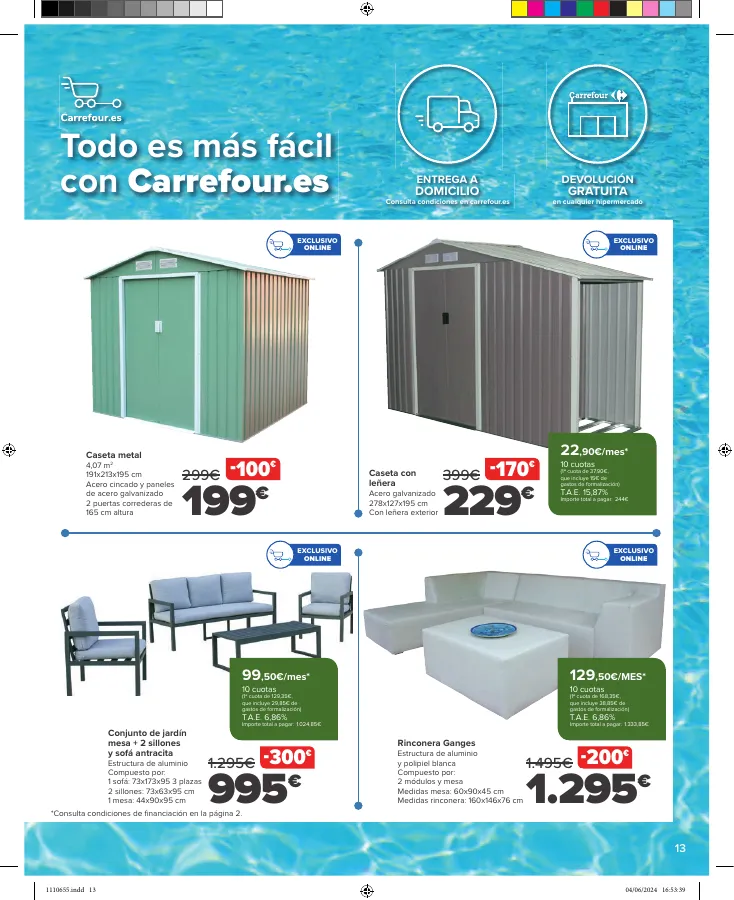 Número de página 13 del folleto promocional de la tienda Carrefour - JARDÍN - fecha de vigencia: desde20.06 bis 10.07