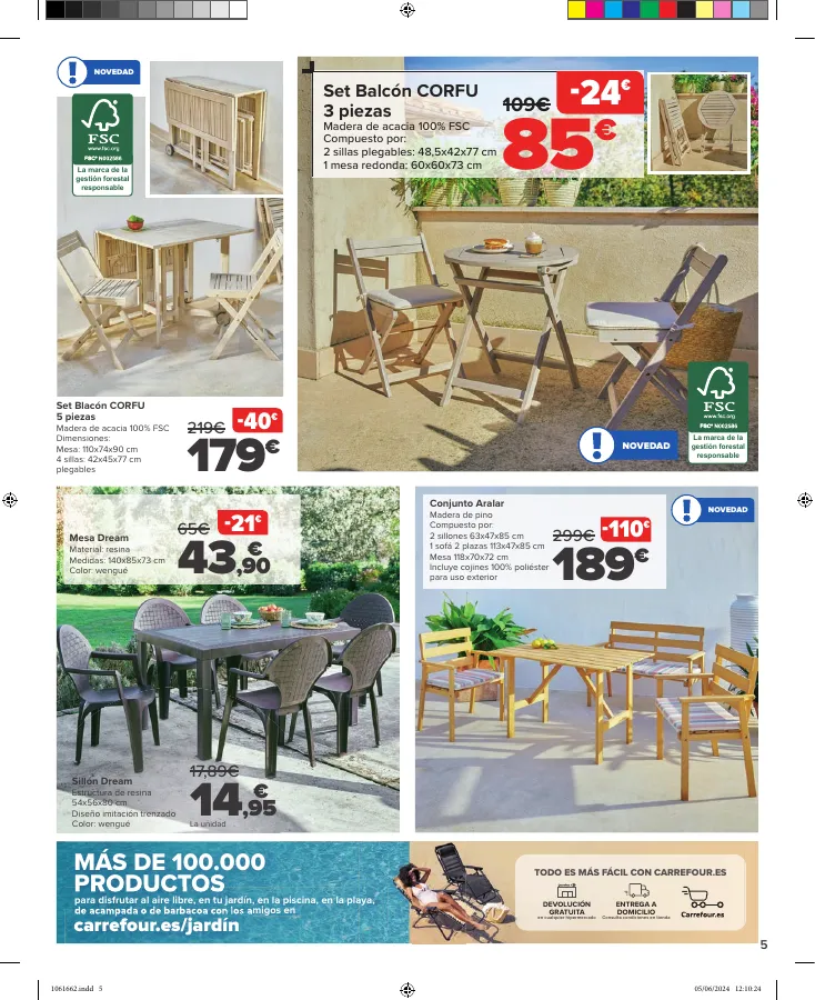 Número de página 5 del folleto promocional de la tienda Carrefour - JARDÍN - fecha de vigencia: desde20.06 bis 10.07