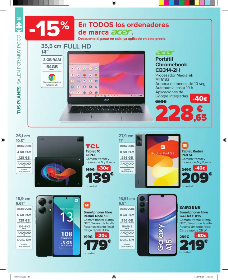 Número de página 20 del folleto promocional de la tienda Carrefour - VACACIONES - fecha de vigencia: desde20.06 bis 18.07