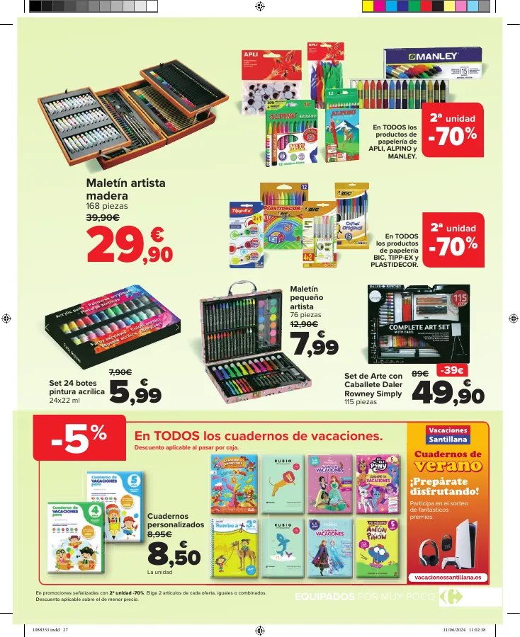 Número de página 27 del folleto promocional de la tienda Carrefour - VACACIONES - fecha de vigencia: desde20.06 bis 18.07