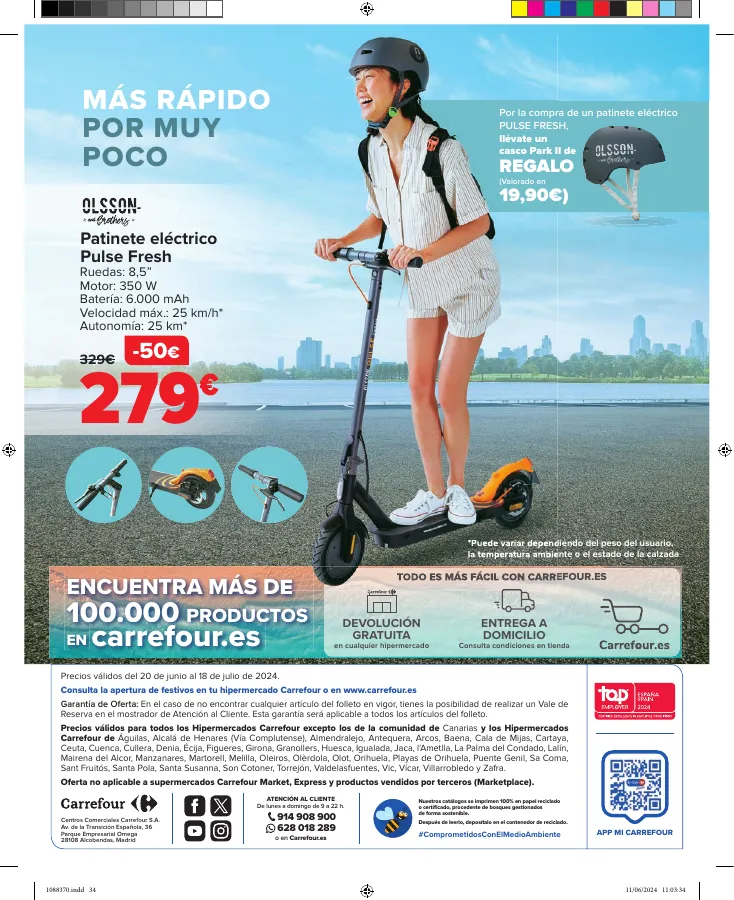 Número de página 34 del folleto promocional de la tienda Carrefour - VACACIONES - fecha de vigencia: desde20.06 bis 18.07