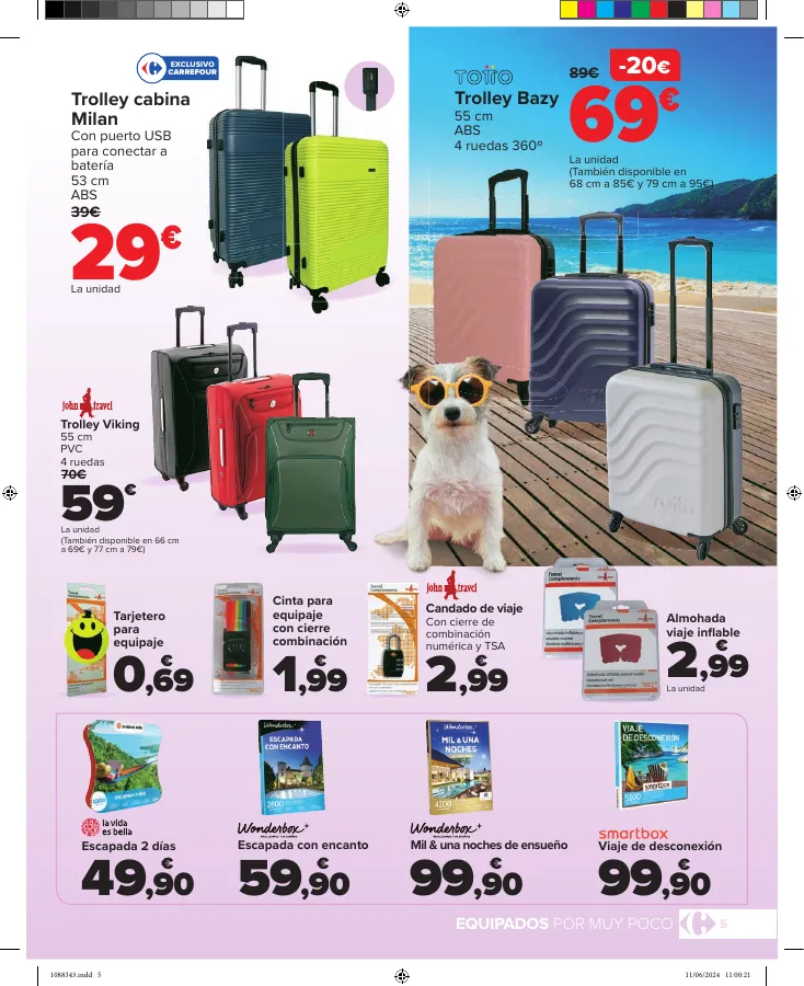 Número de página 5 del folleto promocional de la tienda Carrefour - VACACIONES - fecha de vigencia: desde20.06 bis 18.07