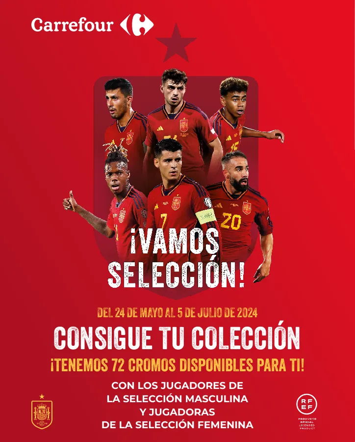 Número de página 1 del folleto promocional de la tienda Carrefour - ¡VAMOS SELECCIÓN! - fecha de vigencia: desde24.05 bis 05.07