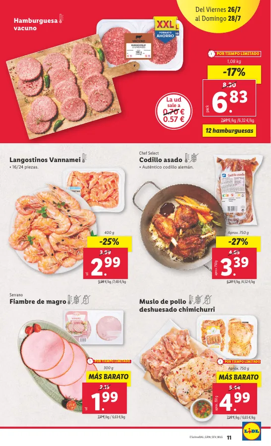 Número de página 11 del folleto promocional de la tienda Lidl - Marca la djferencja. Solo hoy lunes 2 de julio - fecha de vigencia: desde22.07 bis 28.07