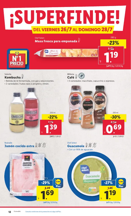 Número de página 12 del folleto promocional de la tienda Lidl - Marca la djferencja. Solo hoy lunes 2 de julio - fecha de vigencia: desde22.07 bis 28.07