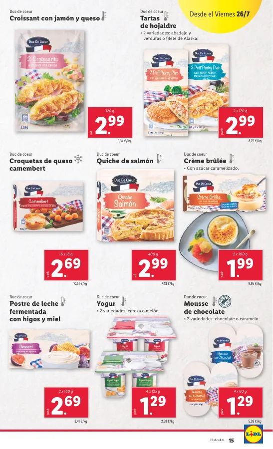 Número de página 15 del folleto promocional de la tienda Lidl - Marca la djferencja. Solo hoy lunes 2 de julio - fecha de vigencia: desde22.07 bis 28.07