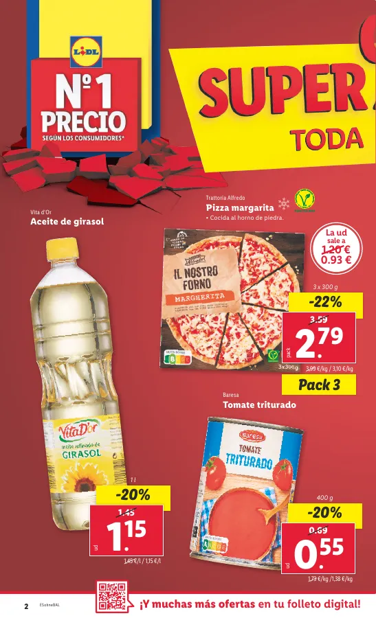 Número de página 2 del folleto promocional de la tienda Lidl - Marca la djferencja. Solo hoy lunes 2 de julio - fecha de vigencia: desde22.07 bis 28.07