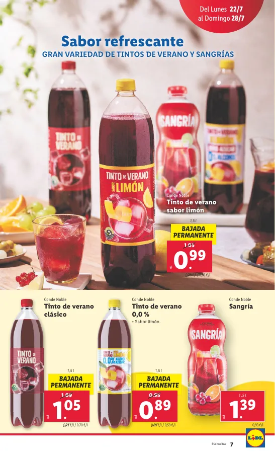 Número de página 7 del folleto promocional de la tienda Lidl - Marca la djferencja. Solo hoy lunes 2 de julio - fecha de vigencia: desde22.07 bis 28.07