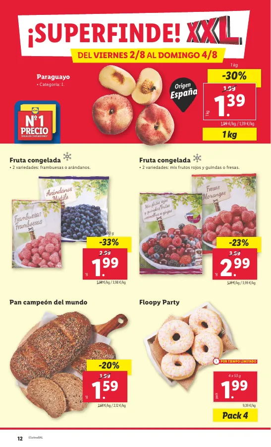 Número de página 12 del folleto promocional de la tienda Lidl - Marca la djferecia. Solo hoy lunes 29 de julio - fecha de vigencia: desde29.07 bis 04.08