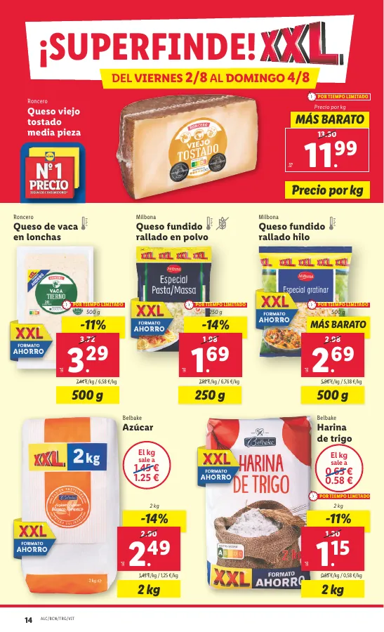 Número de página 14 del folleto promocional de la tienda Lidl - Marca la djferecia. Solo hoy lunes 29 de julio - fecha de vigencia: desde29.07 bis 04.08