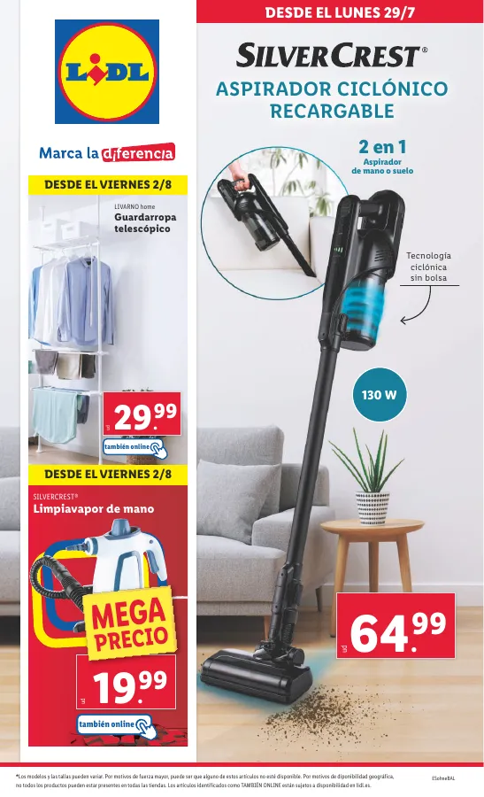 Número de página 23 del folleto promocional de la tienda Lidl - Marca la djferecia. Solo hoy lunes 29 de julio - fecha de vigencia: desde29.07 bis 04.08