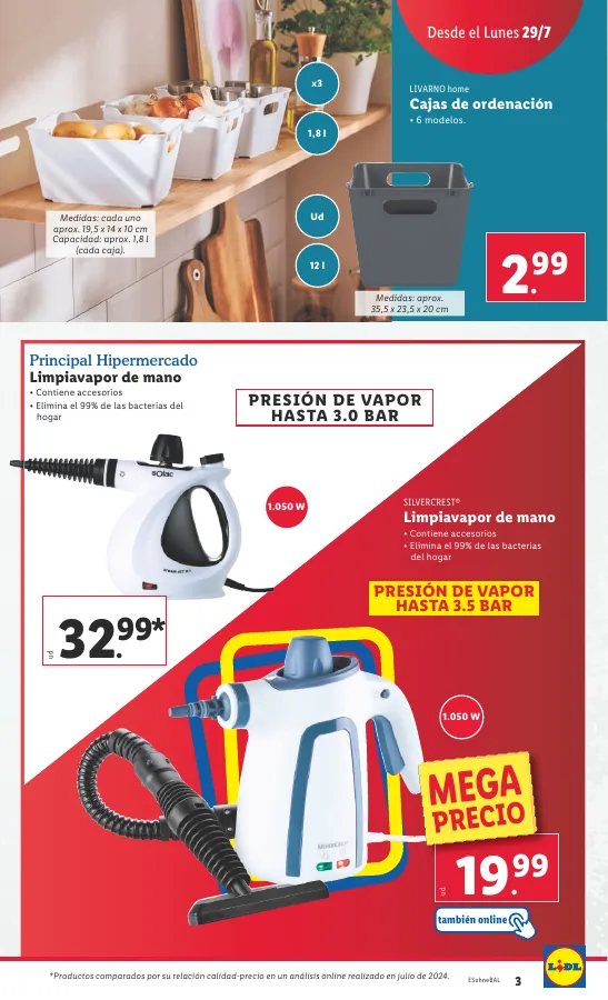 Número de página 25 del folleto promocional de la tienda Lidl - Marca la djferecia. Solo hoy lunes 29 de julio - fecha de vigencia: desde29.07 bis 04.08