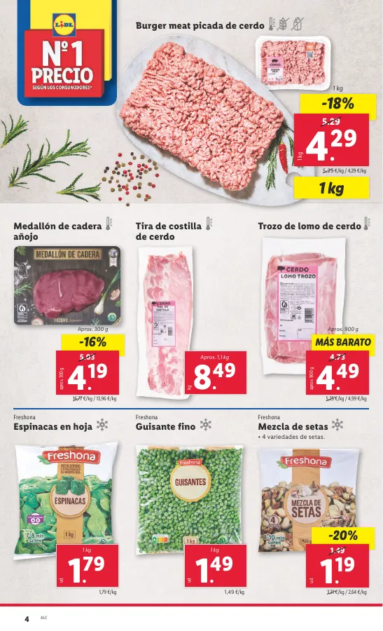 Número de página 4 del folleto promocional de la tienda Lidl - Marca la djferecia. Solo hoy lunes 29 de julio - fecha de vigencia: desde29.07 bis 04.08