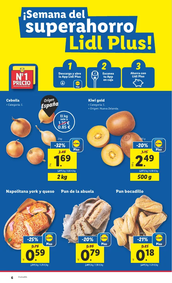 Número de página 6 del folleto promocional de la tienda Lidl - Marca la djferecia. Solo hoy lunes 29 de julio - fecha de vigencia: desde29.07 bis 04.08