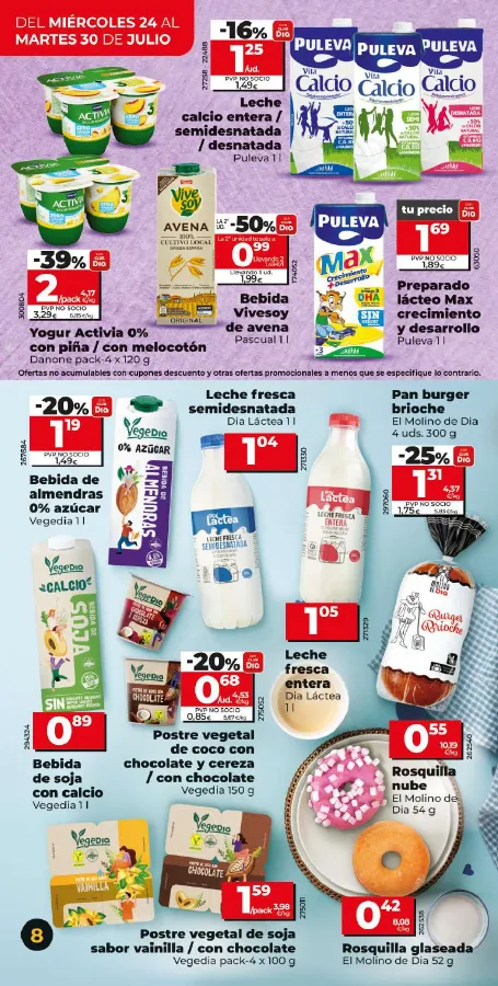 Número de página 8 del folleto promocional de la tienda Dia - nueva calidad dia confirmada - fecha de vigencia: desde24.07 bis 30.07