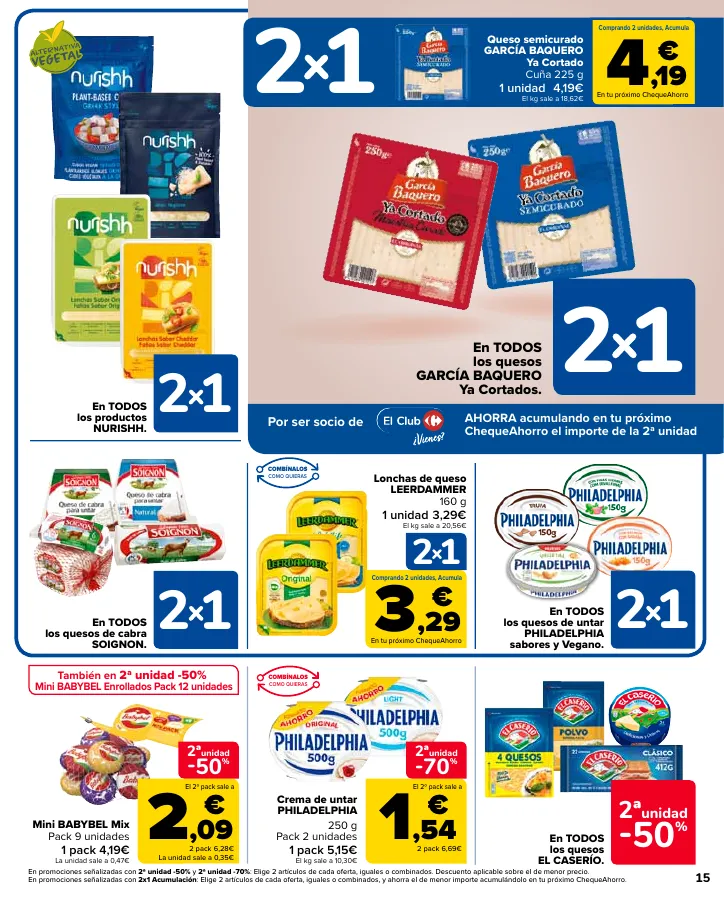 Número de página 15 del folleto promocional de la tienda Carrefour - Ahorra acumulando - fecha de vigencia: desde12.09 bis 24.09