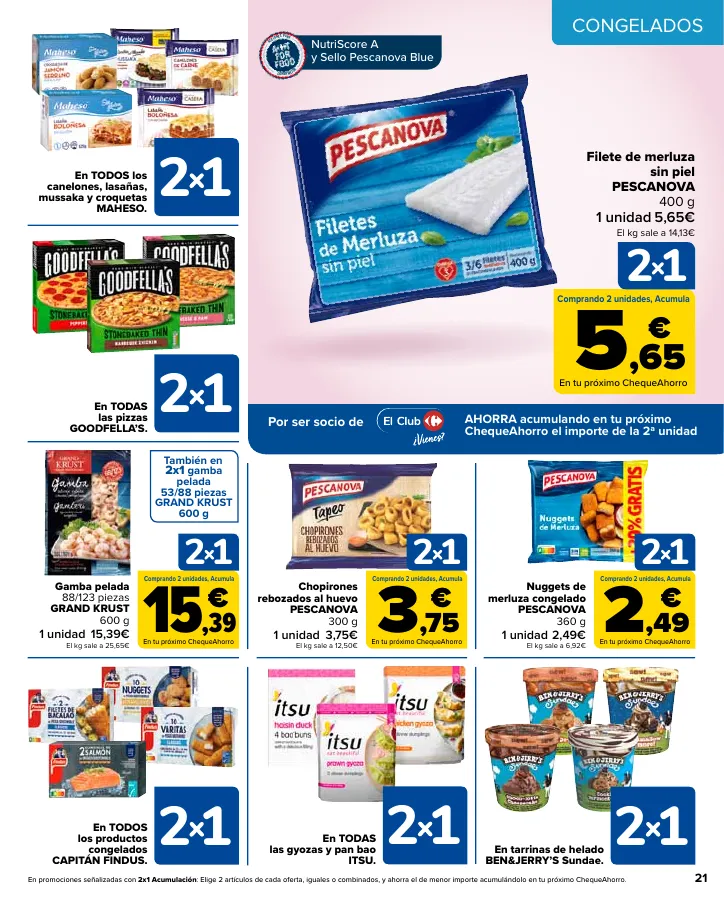 Número de página 21 del folleto promocional de la tienda Carrefour - Ahorra acumulando - fecha de vigencia: desde12.09 bis 24.09