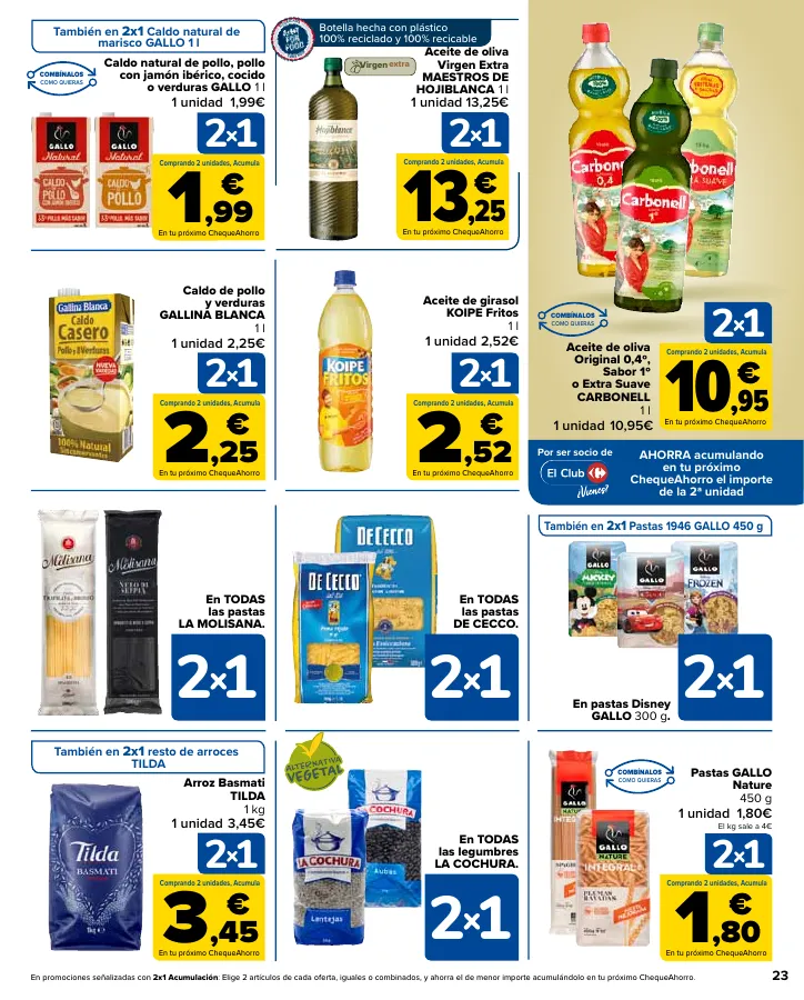 Número de página 23 del folleto promocional de la tienda Carrefour - Ahorra acumulando - fecha de vigencia: desde12.09 bis 24.09