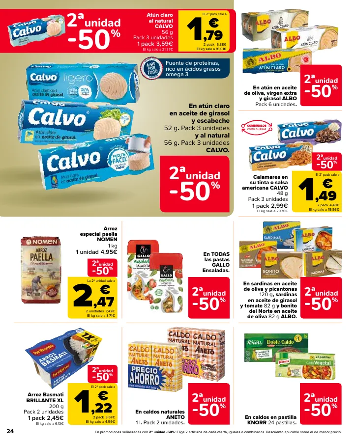 Número de página 24 del folleto promocional de la tienda Carrefour - Ahorra acumulando - fecha de vigencia: desde12.09 bis 24.09