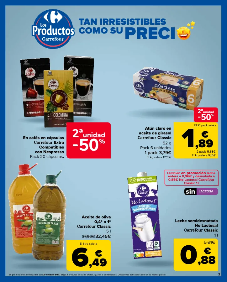 Número de página 3 del folleto promocional de la tienda Carrefour - Ahorra acumulando - fecha de vigencia: desde12.09 bis 24.09