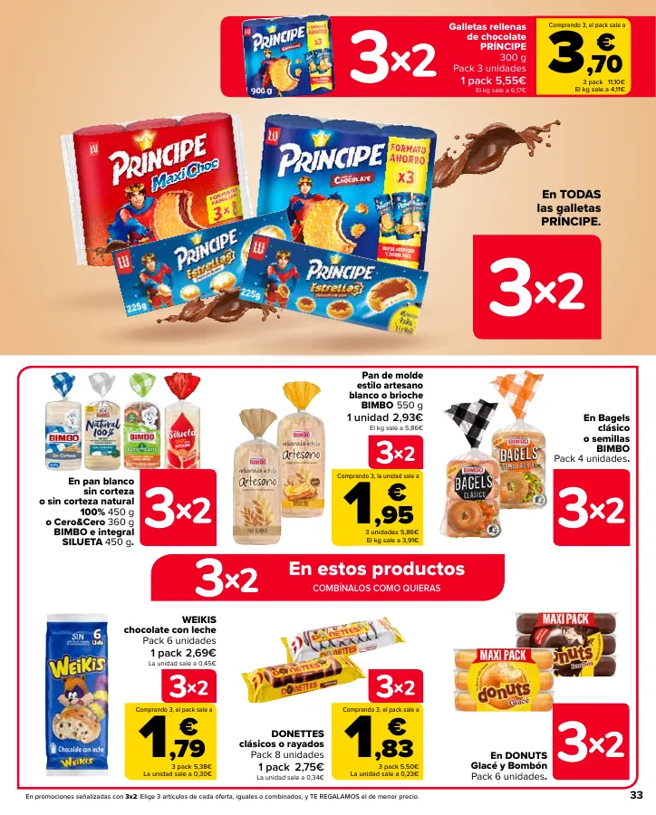 Número de página 33 del folleto promocional de la tienda Carrefour - Ahorra acumulando - fecha de vigencia: desde12.09 bis 24.09