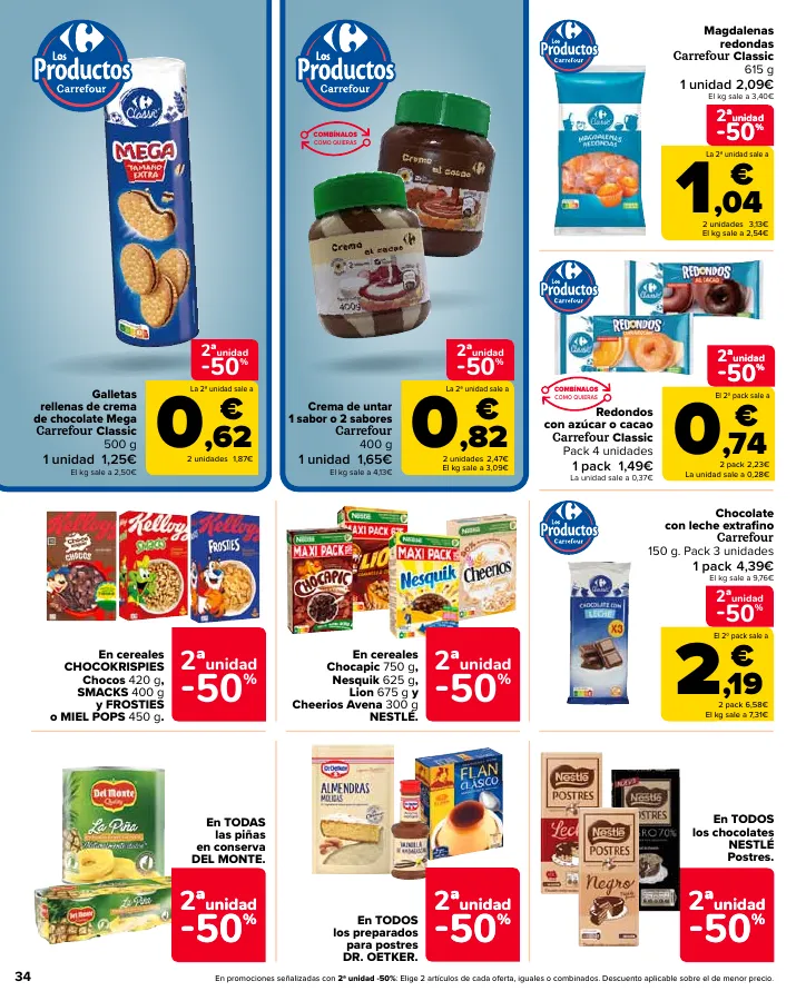 Número de página 34 del folleto promocional de la tienda Carrefour - Ahorra acumulando - fecha de vigencia: desde12.09 bis 24.09