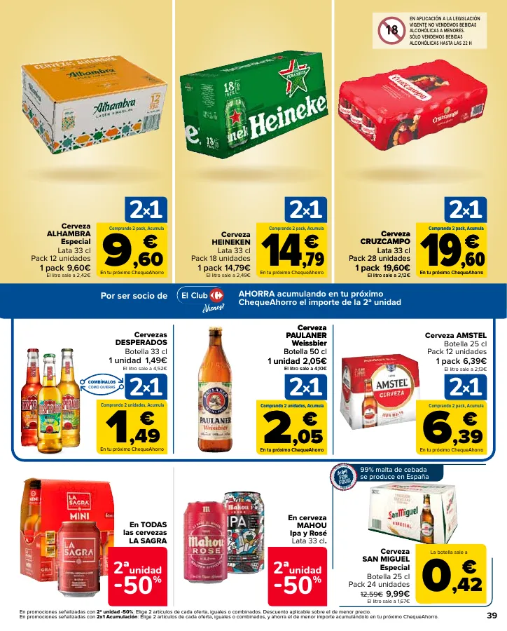 Número de página 39 del folleto promocional de la tienda Carrefour - Ahorra acumulando - fecha de vigencia: desde12.09 bis 24.09