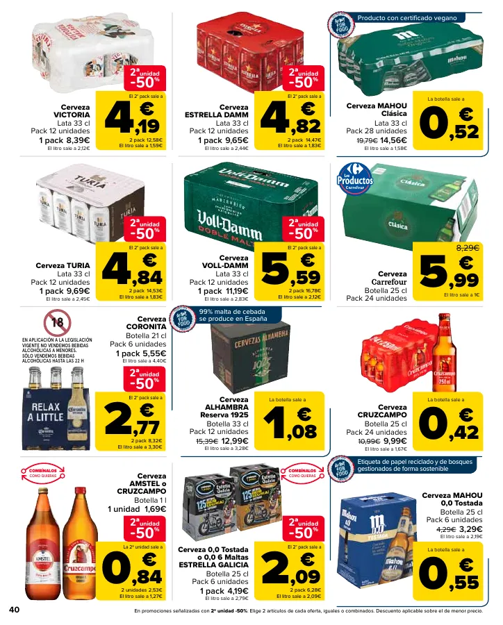 Número de página 40 del folleto promocional de la tienda Carrefour - Ahorra acumulando - fecha de vigencia: desde12.09 bis 24.09