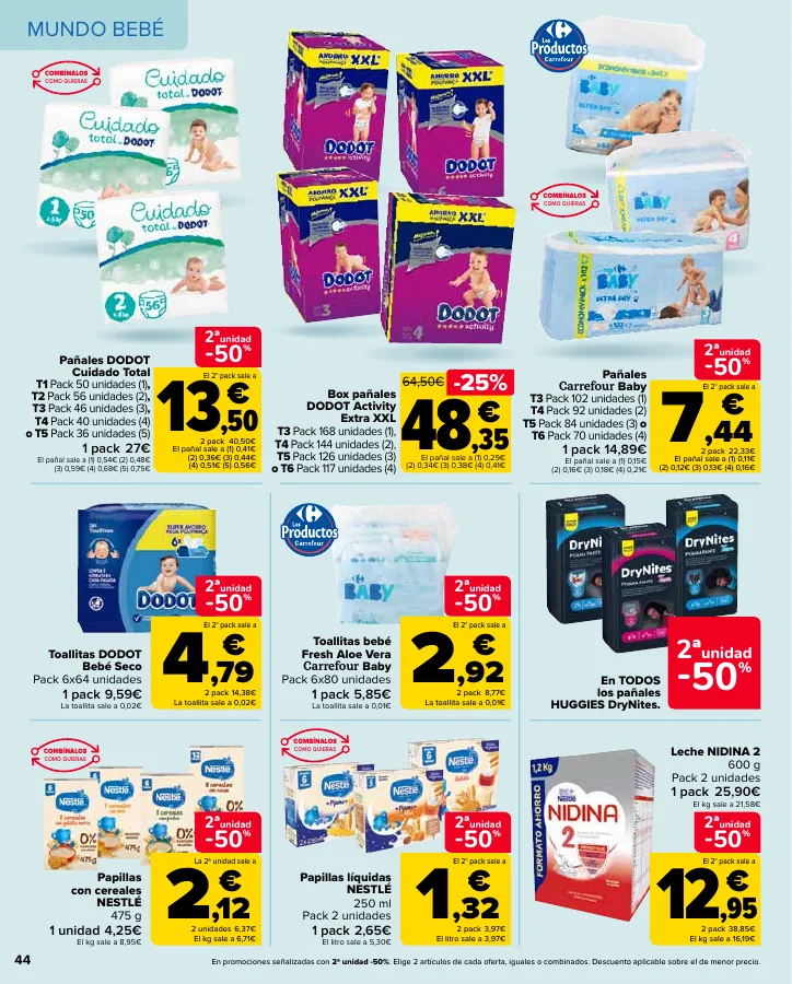 Número de página 44 del folleto promocional de la tienda Carrefour - Ahorra acumulando - fecha de vigencia: desde12.09 bis 24.09