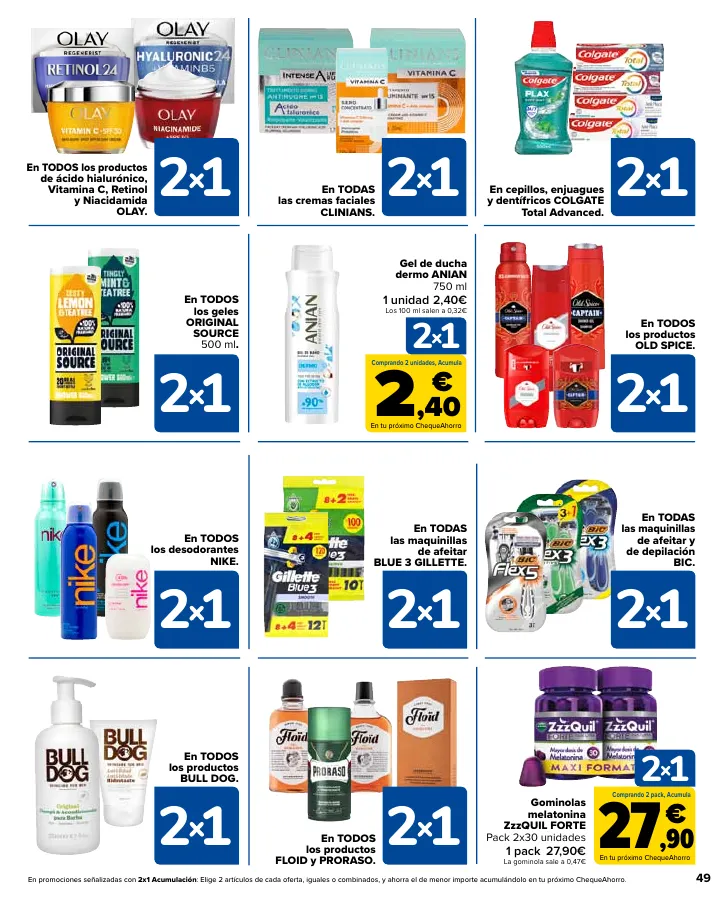 Número de página 49 del folleto promocional de la tienda Carrefour - Ahorra acumulando - fecha de vigencia: desde12.09 bis 24.09