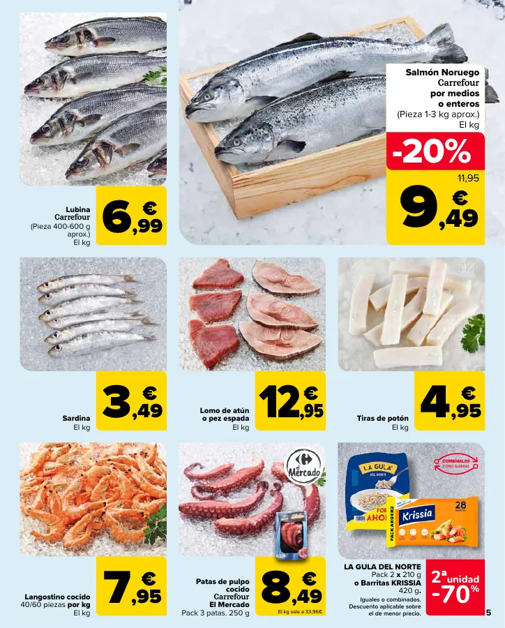 Número de página 5 del folleto promocional de la tienda Carrefour - Ahorra acumulando - fecha de vigencia: desde12.09 bis 24.09