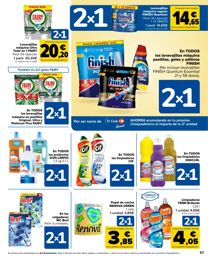 Número de página 57 del folleto promocional de la tienda Carrefour - Ahorra acumulando - fecha de vigencia: desde12.09 bis 24.09