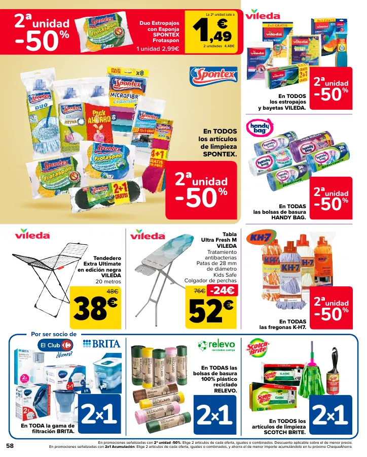 Número de página 58 del folleto promocional de la tienda Carrefour - Ahorra acumulando - fecha de vigencia: desde12.09 bis 24.09