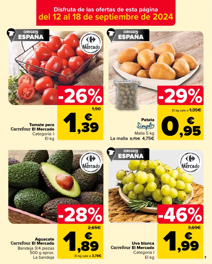 Número de página 7 del folleto promocional de la tienda Carrefour - Ahorra acumulando - fecha de vigencia: desde12.09 bis 24.09