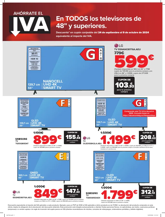 Número de página 3 del folleto promocional de la tienda Carrefour - Electrodomesticos y productos de electronica - fecha de vigencia: desde17.09 bis 23.09