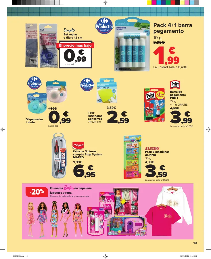 Número de página 10 del folleto promocional de la tienda Carrefour - vuelta cole ahorro - fecha de vigencia: desde19.08 bis 19.09